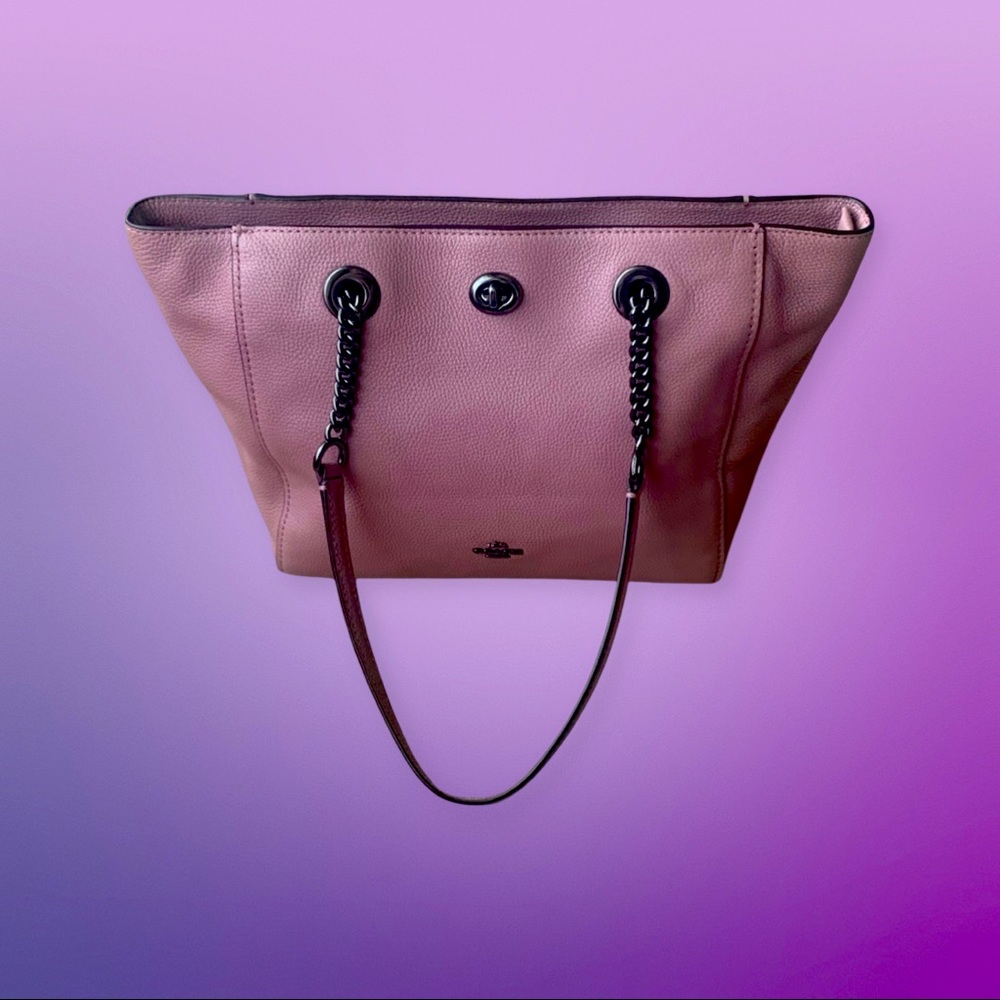SOLD. Coach #57107 handbag Dusty Rose with gunmetal hardware.